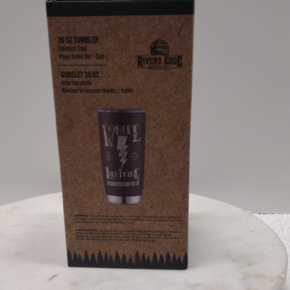 River Edge 20oz Tumbler Stainless Steel With Graphics- White Lighting #5